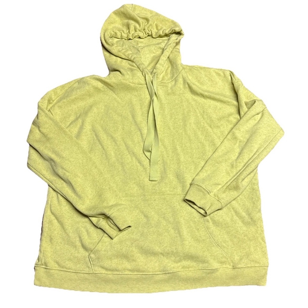 American Eagle‎ Chartreuse Green Heathered Hoodie Size Large Oversized